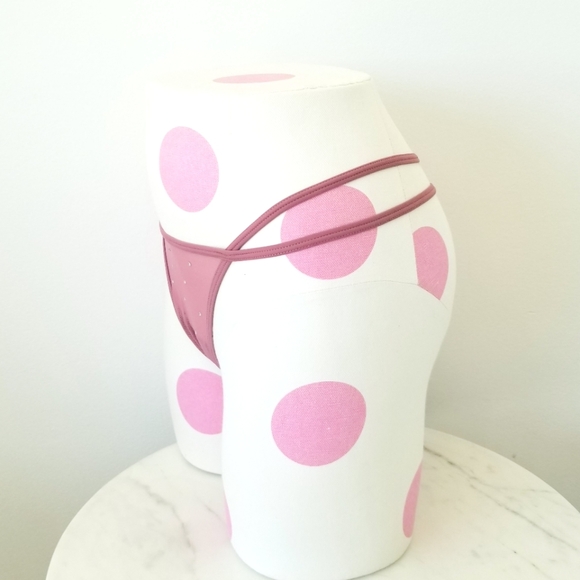 Victoria's Secret PINK Strappy String Thong Panty NWT Rhinestone Crystal's - Picture 7 of 12